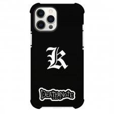 Death Note Light Yagami Phone Case For iPhone Samsung Galaxy Pixel OnePlus Vivo Xiaomi Asus Sony Motorola Nokia - Light Yagami Logo On Black Background