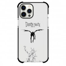 Death Note Ryuk Phone Case For iPhone Samsung Galaxy Pixel OnePlus Vivo Xiaomi Asus Sony Motorola Nokia - Ryuk Flying Silhouette On White Background