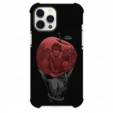 Death Note Ryuk Phone Case For iPhone Samsung Galaxy Pixel OnePlus Vivo Xiaomi Asus Sony Motorola Nokia - Ryuk Taking Apple On Black Background