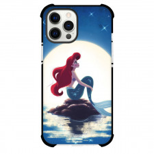 The Little Mermaid Ariel Phone Case For iPhone Samsung Galaxy Pixel OnePlus Vivo Xiaomi Asus Sony Motorola Nokia - Ariel Sitting On Rock At Night