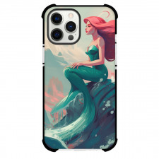 The Little Mermaid Ariel Phone Case For iPhone Samsung Galaxy Pixel OnePlus Vivo Xiaomi Asus Sony Motorola Nokia - Ariel Sitting On Rock Watercolor
