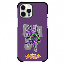 Neon Genesis Evangelion Unit 01 Phone Case For iPhone Samsung Galaxy Pixel OnePlus Vivo Xiaomi Asus Sony Motorola Nokia - Evangelion Unit 01 Cartoon Art On Purple Background