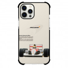F1 Formula One Ayrton Senna Phone Case For iPhone Samsung Galaxy Pixel OnePlus Vivo Xiaomi Asus Sony Motorola Nokia - Ayrton Senna McLaren On Beige Background