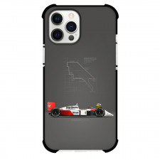 F1 Formula One Ayrton Senna Phone Case For iPhone Samsung Galaxy Pixel OnePlus Vivo Xiaomi Asus Sony Motorola Nokia - Ayrton Senna McLaren On Gray Background