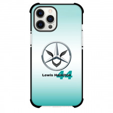 F1 Formula One Lewis Hamilton Phone Case For iPhone Samsung Galaxy Pixel OnePlus Vivo Xiaomi Asus Sony Motorola Nokia - Lewis Hamilton 44 And Mercedez Benz Logo White Green Background