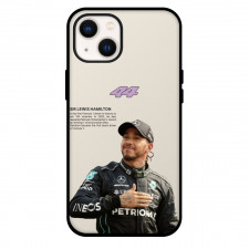 F1 Formula One Lewis Hamilton Phone Case For iPhone Samsung Galaxy Pixel OnePlus Vivo Xiaomi Asus Sony Motorola Nokia - Lewis Hamilton 44 Showing Respect Beige Background