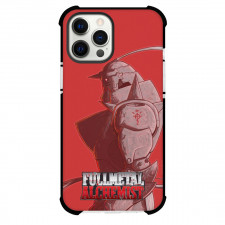Fullmetal Alchemist Alphonse Elric Phone Case For iPhone Samsung Galaxy Pixel OnePlus Vivo Xiaomi Asus Sony Motorola Nokia - Alphonse Elric Side Portrait On Red Background