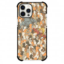 Fullmetal Alchemist Phone Case For iPhone Samsung Galaxy Pixel OnePlus Vivo Xiaomi Asus Sony Motorola Nokia - Edward Elric Alphonse Elric On Cat Background