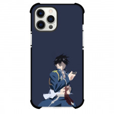 Fullmetal Alchemist Roy Mustang Phone Case For iPhone Samsung Galaxy Pixel OnePlus Vivo Xiaomi Asus Sony Motorola Nokia - Roy Mustang Minimalist On Blue Background