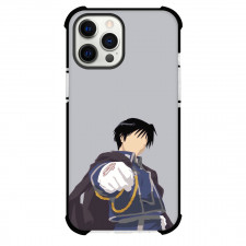 Fullmetal Alchemist Roy Mustang Phone Case For iPhone Samsung Galaxy Pixel OnePlus Vivo Xiaomi Asus Sony Motorola Nokia - Roy Mustang Minimalist On Grey Background