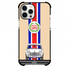 MINI Cooper Phone Case For iPhone Samsung Galaxy Pixel OnePlus Vivo Xiaomi Asus Sony Motorola Nokia - MINI Cooper S Paint On Blue Red Stripe Beige Background