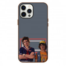 Stranger Things Phone Case For iPhone Samsung Galaxy Pixel OnePlus Vivo Xiaomi Asus Sony Motorola Nokia - Dustin And Steve Vector Art Portrait Poster