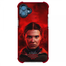 Stranger Things Phone Case For iPhone Samsung Galaxy Pixel OnePlus Vivo Xiaomi Asus Sony Motorola Nokia - Stranger Things 5 Jane Hopper Profile Red Background
