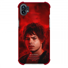 Stranger Things Phone Case For iPhone Samsung Galaxy Pixel OnePlus Vivo Xiaomi Asus Sony Motorola Nokia - Stranger Things 5 Jonathan Byers Profile Red Background