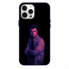 Stranger Things Steve Phone Case For iPhone Samsung Galaxy Pixel OnePlus Vivo Xiaomi Asus Sony Motorola Nokia - Steve Fierce Portrait In Black Background