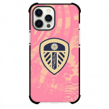 Leeds United Phone Case For iPhone Samsung Galaxy Pixel OnePlus Vivo Xiaomi Asus Sony Motorola Nokia - Leeds United Team Logo On Pink Beige Art Background