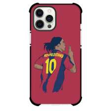 Ronaldinho Case For iPhone Samsung Galaxy Pixel OnePlus Vivo Xiaomi Asus Sony Motorola Nokia - Ronaldinho Barcelona Jersery In Red Background