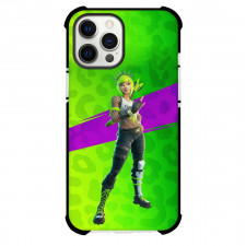 Fortnite Power Chord Phone Case For iPhone Samsung Galaxy Pixel OnePlus Vivo Xiaomi Asus Sony Motorola Nokia - Power Chord Standing Purple Green Background