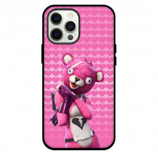 Fortnite Cuddle Team Leader Phone Case For iPhone Samsung Galaxy Pixel OnePlus Vivo Xiaomi Asus Sony Motorola Nokia - Cuddle Team Leader Standing On Pink Heart Pattern Art