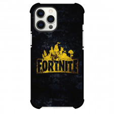 Fortnite Phone Case For iPhone Samsung Galaxy Pixel OnePlus Vivo Xiaomi Asus Sony Motorola Nokia - Fortnite Yellow Logo On Black Background