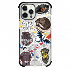 Game Of Thrones Phone Case For iPhone Samsung Galaxy Pixel OnePlus Vivo Xiaomi Asus Sony Motorola Nokia - King Of The North Mania Sticker Collage