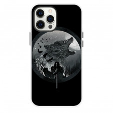 Game Of Thrones Jon Snow Ghost Phone Case For iPhone Samsung Galaxy Pixel OnePlus Vivo Xiaomi Asus Sony Motorola Nokia - Jon Snow And Ghost Grayscale Art