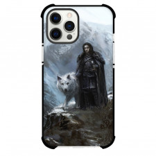 Game Of Thrones Jon Snow Ghost Phone Case For iPhone Samsung Galaxy Pixel OnePlus Vivo Xiaomi Asus Sony Motorola Nokia - Jon Snow With Longclaw And Ghost On A Mountain