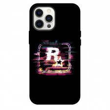 Grand Theft Auto Phone Case For iPhone Samsung Galaxy Pixel OnePlus Vivo Xiaomi Asus Sony Motorola Nokia - Rockstar Games Logo On Black Background
