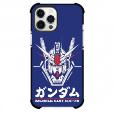 Gundam Wing Gundam RX-78 Phone Case For iPhone Samsung Galaxy Pixel OnePlus Vivo Xiaomi Asus Sony Motorola Nokia - Gundam RX-78 Avatar On Blue Background