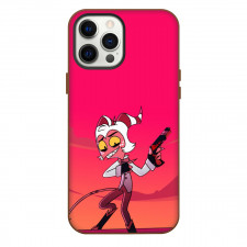 Helluva Boss Moxxie Phone Case For iPhone Samsung Galaxy Pixel OnePlus Vivo Xiaomi Asus Sony Motorola Nokia - Moxie Holding Gun Smiling Portrait