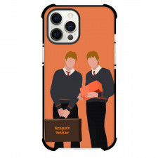 Harry Potter Fred and George Weasley Phone Case For iPhone Samsung Galaxy Pixel OnePlus Vivo Xiaomi Asus Sony Motorola Nokia - Fred and George Weasley Minimalist Art On Orange Background