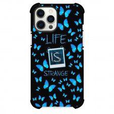 Life Is Strange Phone Case For iPhone Samsung Galaxy Pixel OnePlus Vivo Xiaomi Asus Sony Motorola Nokia - Life Is Strange Blue Butterfly On Black Background