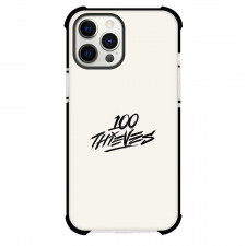 League of Legends 100 Thieves Phone Case For iPhone Samsung Galaxy Pixel OnePlus Vivo Xiaomi Asus Sony Motorola Nokia - 100 Thieves Logo On Beige Background