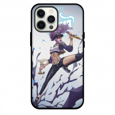 League of Legends Akali Case For iPhone Samsung Galaxy Pixel OnePlus Vivo Xiaomi Asus Sony Motorola Nokia - Akali On Gray Purple Background