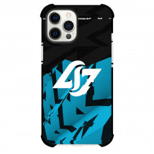 League of Legends CLG Phone Case For iPhone Samsung Galaxy Pixel OnePlus Vivo Xiaomi Asus Sony Motorola Nokia - CLG Logo On Blue Black Stripe Background