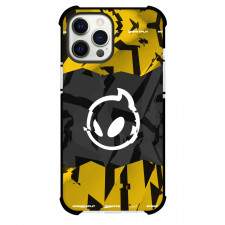 League of Legends Dignitas Phone Case For iPhone Samsung Galaxy Pixel OnePlus Vivo Xiaomi Asus Sony Motorola Nokia - Dignitas Logo On Yellow Black Stripe Background