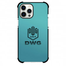 League of Legends DAMWON Phone Case For iPhone Samsung Galaxy Pixel OnePlus Vivo Xiaomi Asus Sony Motorola Nokia - DAMWON Logo On Cyan Background