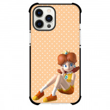 Super Mario Princess Daisy Phone Case For iPhone Samsung Galaxy Pixel OnePlus Vivo Xiaomi Asus Sony Motorola Nokia - Princess Daisy White Dot On Orange Background