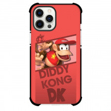 Super Mario Diddy Kong Phone Case For iPhone Samsung Galaxy Pixel OnePlus Vivo Xiaomi Asus Sony Motorola Nokia - Diddy Kong On Red Background