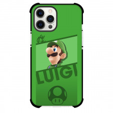 Super Mario Luigi Phone Case For iPhone Samsung Galaxy Pixel OnePlus Vivo Xiaomi Asus Sony Motorola Nokia - Luigi On Green Background