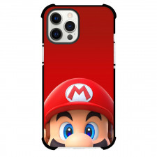 Super Mario Phone Case For iPhone Samsung Galaxy Pixel OnePlus Vivo Xiaomi Asus Sony Motorola Nokia - Super Mario Half Face On Red Background