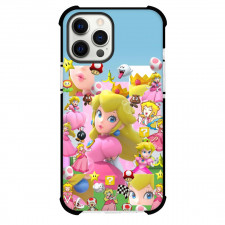 Super Mario Princess Peach Phone Case For iPhone Samsung Galaxy Pixel OnePlus Vivo Xiaomi Asus Sony Motorola Nokia - Princess Peach Icon Sky Blue Background