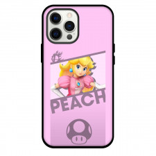 Super Mario Princess Peach Phone Case For iPhone Samsung Galaxy Pixel OnePlus Vivo Xiaomi Asus Sony Motorola Nokia - Princess Peach On Pink Background