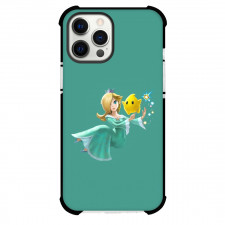 Super Mario Rosalina Phone Case For iPhone Samsung Galaxy Pixel OnePlus Vivo Xiaomi Asus Sony Motorola Nokia - Rosalina And Luma On Cyan Background