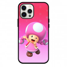 Super Mario Toadette Phone Case For iPhone Samsung Galaxy Pixel OnePlus Vivo Xiaomi Asus Sony Motorola Nokia - Toadette On Pink Background