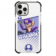 Super Mario Waluigi Phone Case For iPhone Samsung Galaxy Pixel OnePlus Vivo Xiaomi Asus Sony Motorola Nokia - Waluigi On Purple Stripe Background