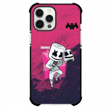 Marshmello Phone Case For iPhone Samsung Galaxy Pixel OnePlus Vivo Xiaomi Asus Sony Motorola Nokia - Marshmello Fortnite Character Black Pink Background