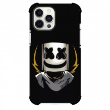 Marshmello Phone Case For iPhone Samsung Galaxy Pixel OnePlus Vivo Xiaomi Asus Sony Motorola Nokia - Marshmello Lightning Black Background