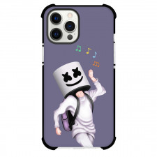Marshmello Phone Case For iPhone Samsung Galaxy Pixel OnePlus Vivo Xiaomi Asus Sony Motorola Nokia - Marshmello Walking And Singing Purple Background