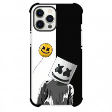 Marshmello Phone Case For iPhone Samsung Galaxy Pixel OnePlus Vivo Xiaomi Asus Sony Motorola Nokia - Marshmello Yellow Balloon Black And White Background